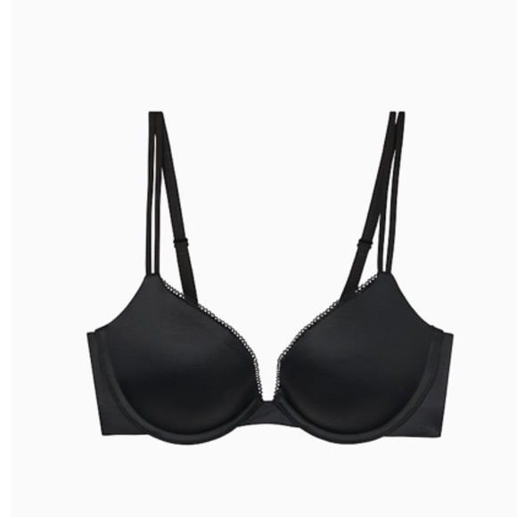 Calvin Klein Liquid Touch Push Up Plunge Underwire Bra 34 B - Picture 1 of 4